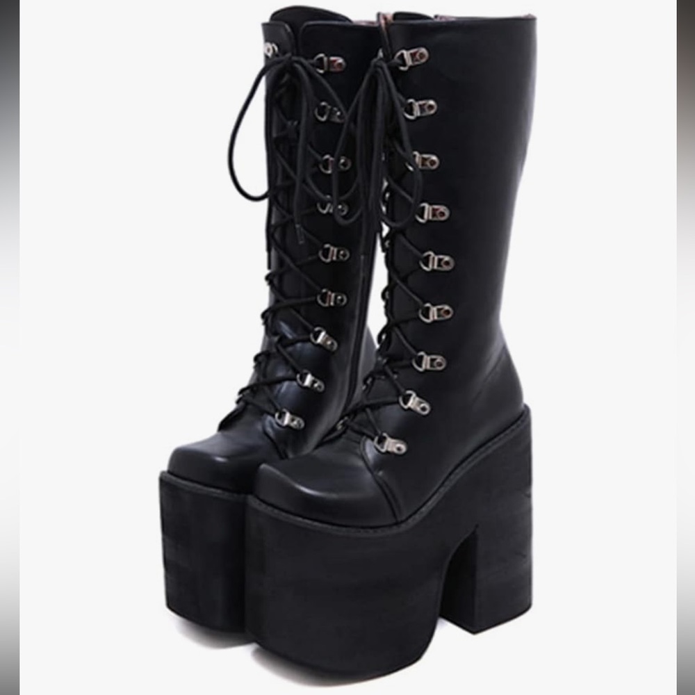 Knee High Gothic Combat Boot/Platform Boots